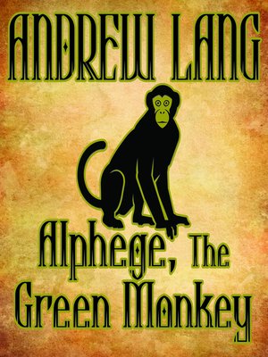 cover image of Alphege, the Green Monkey